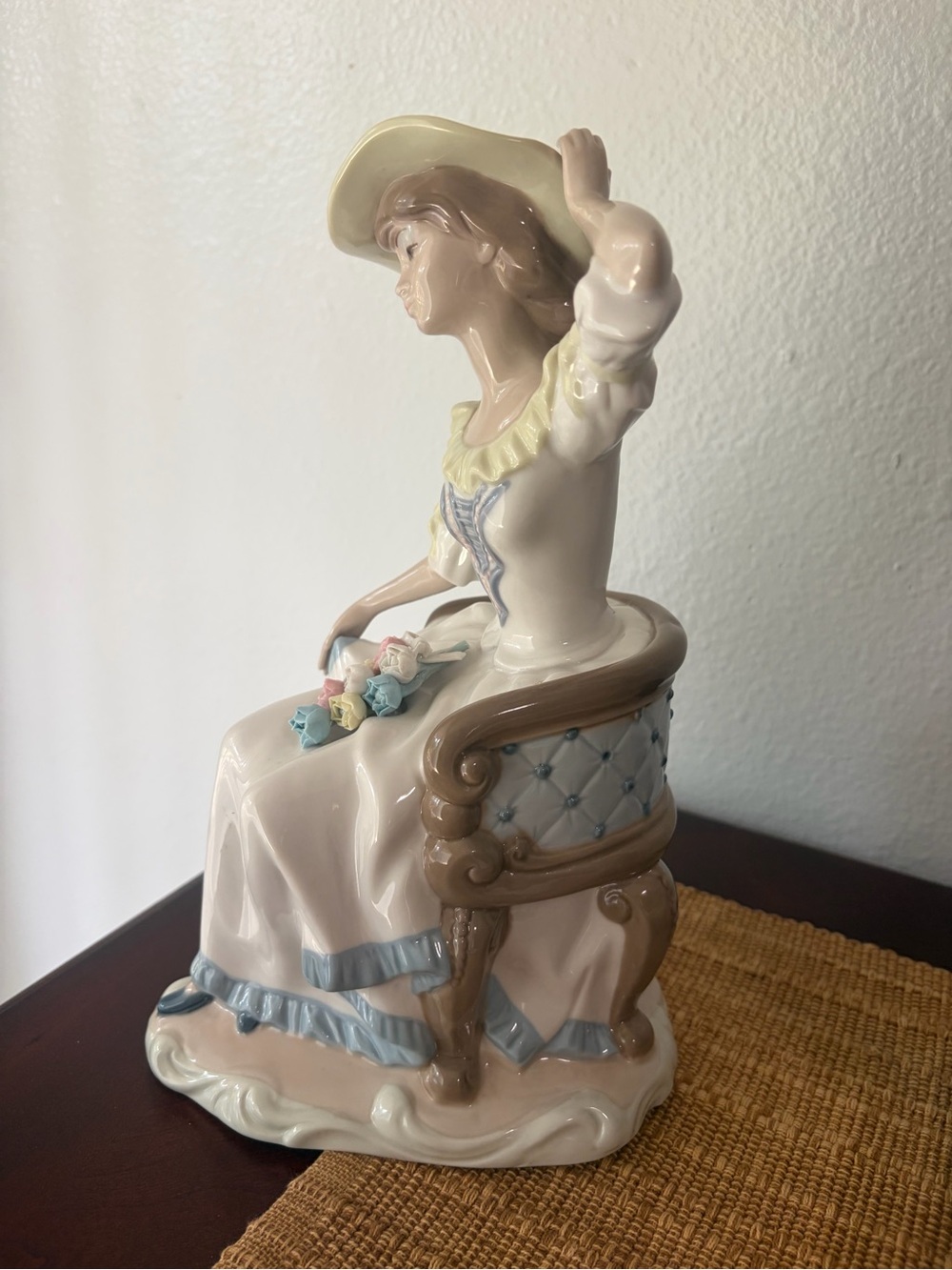 Ada White Porcelain Base with Blue Nadal Stamp - Picture 2 of 5